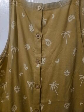 NWT Volcom Rumper Tropical Print Button-Front